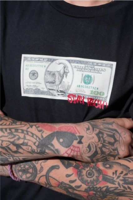 Majica kratkih rukava RICH Dollar Goat Black