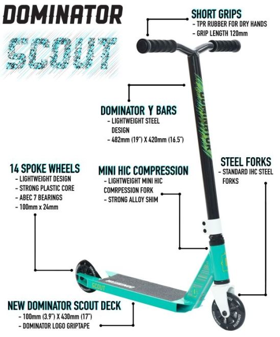 Freestyle romobil Dominator Scout Red White